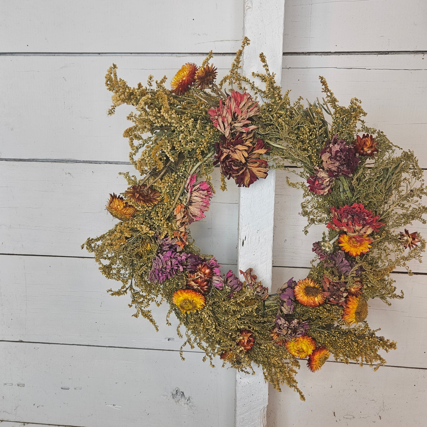 "JULY" Handmade Wreath - 12-16inches - Dried Flowers